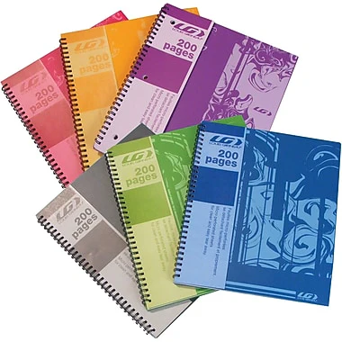 Cahier spirale quadrillé LG 200p 6AS
