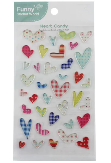 Gommettes Coeurs à motifs