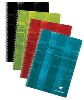 Cahier spirale ligné 180p 21x29.7cm AS