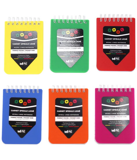 Carnet spirale ligné 3x4'' 6AS