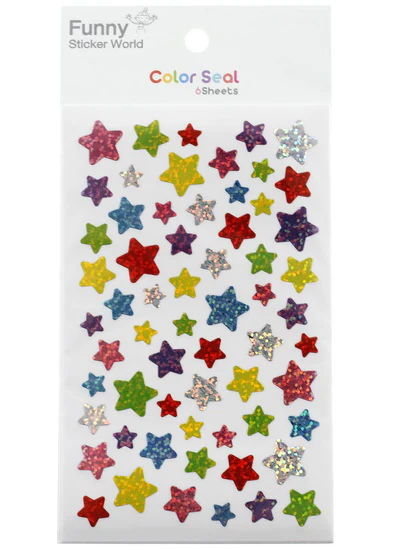 Gommettes Etoiles arc-en-ciel