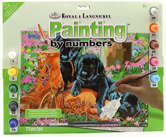 Peinture à numéros Des dégâts dans le jardin