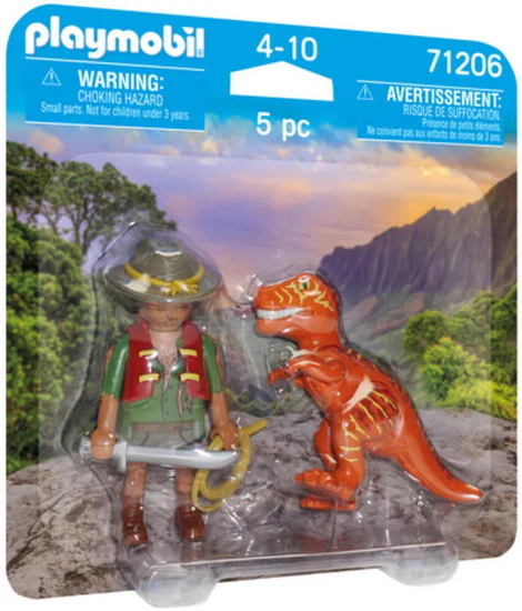 Aventurier et tyrannosaure