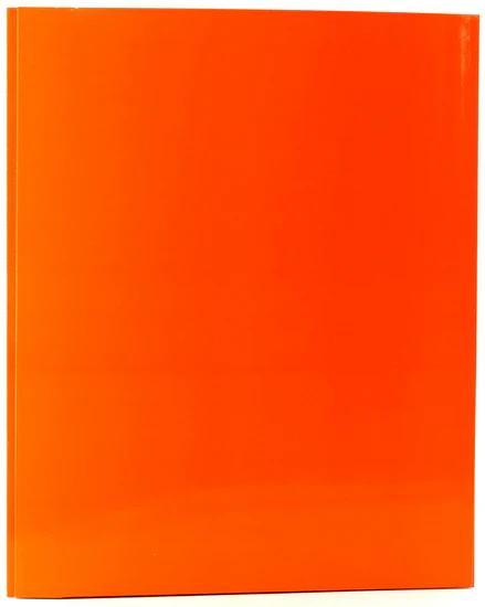 Duo-tang carton laminé avec pochettes orange