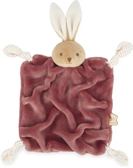 Doudou lapin rose foncé