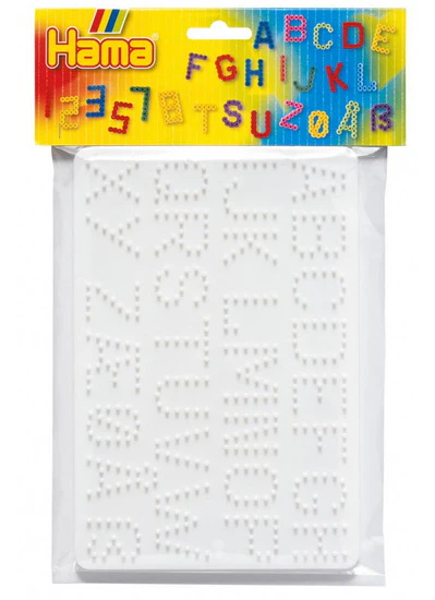 Ens. 2 plaques Hama midi - Lettres et chiffres