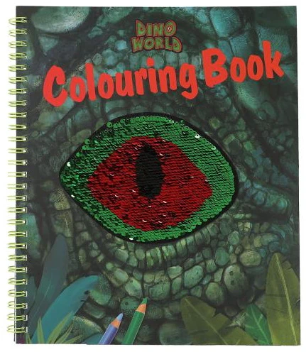 Ens. Coloriage et autocollants dinosaures