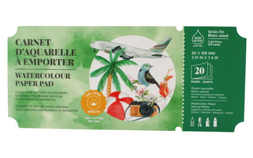 Carnet d'aquarelle à emporter