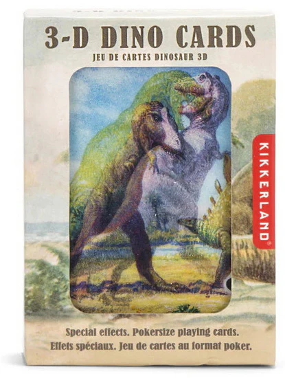 Cartes à jouer 3D dinosaures