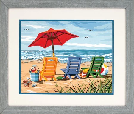 Peinture à numéros Beach Chair Trio