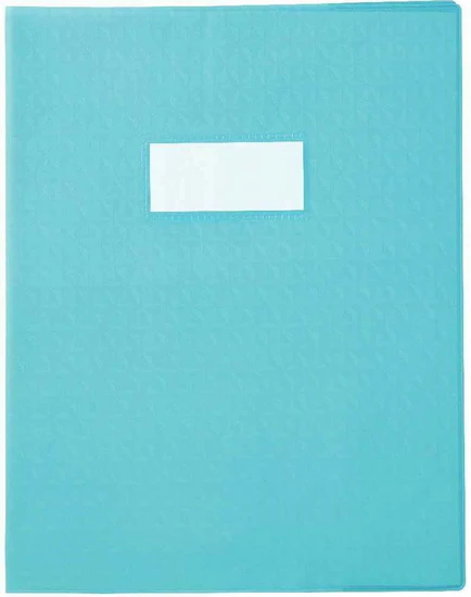 Protège cahier PVC 17x22 bleu
